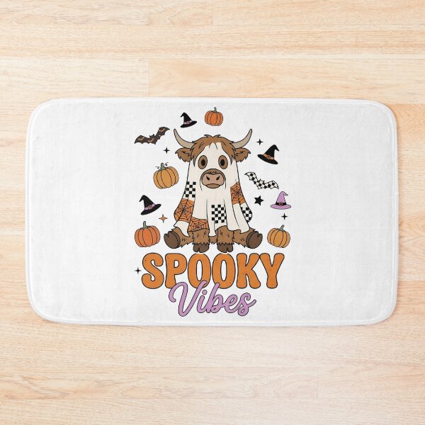 Item preview, Spooky Vibes Cute Ghost Highland Cow Halloween designed and sold by KroghDs.