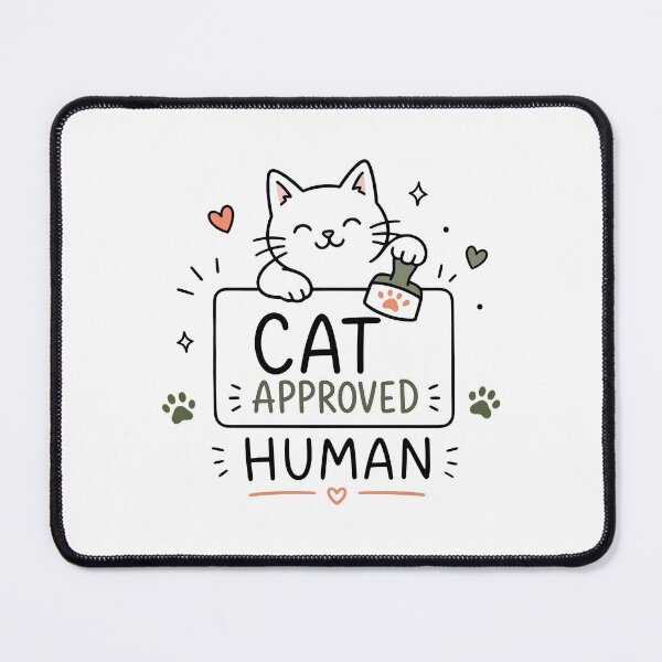 Item preview, Cat Approved Human Cute Cat Stamp Design designed and sold by SoyLamderma.