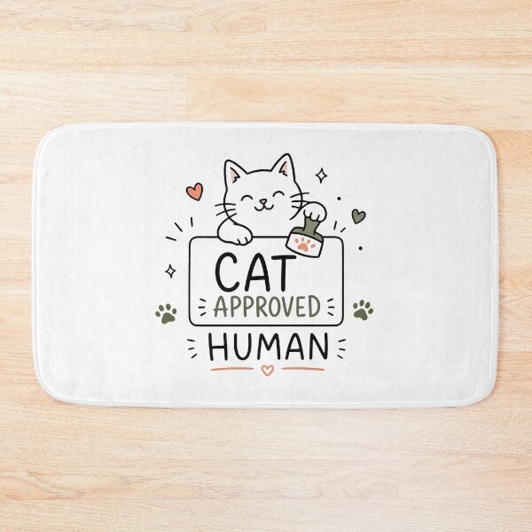 Item preview, Cat Approved Human Cute Cat Stamp Design designed and sold by SoyLamderma.