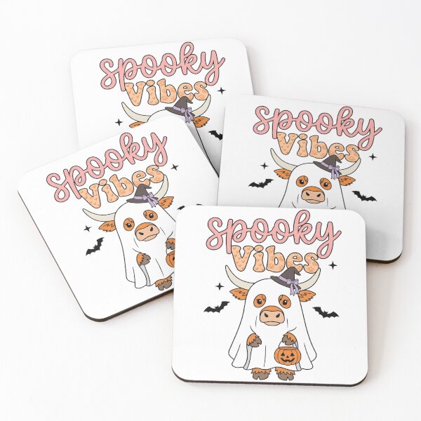 Item preview, Spooky Vibes Cute Ghost Highland Cow Halloween designed and sold by KroghDs.