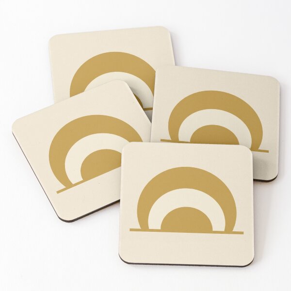 Item preview, Nested Half-Circles | Minimalist Gold and Cream Geometric Art designed and sold by Zaramodo.
