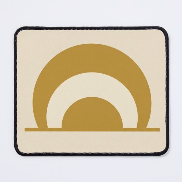 Item preview, Nested Half-Circles | Minimalist Gold and Cream Geometric Art designed and sold by Zaramodo.