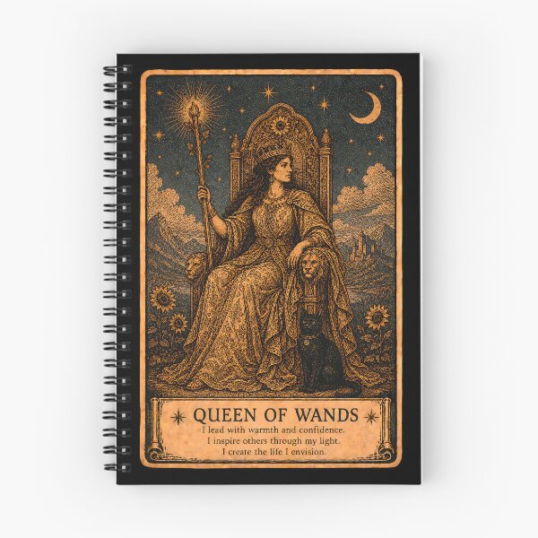 Item preview, Queen of Wands Tarot Card - Confidence, Passion & Personal Power designed and sold by ArcanaAbsolute.