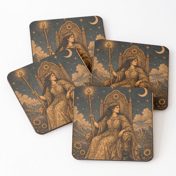 Item preview, Queen of Wands Tarot Card - Confidence, Passion & Personal Power designed and sold by ArcanaAbsolute.