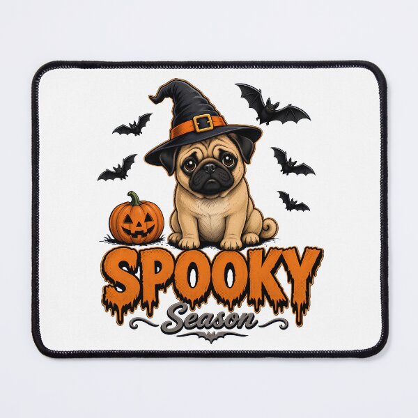 Item preview, Spooky Season Witch Pug Halloween Art designed and sold by TshirtsOnline-.