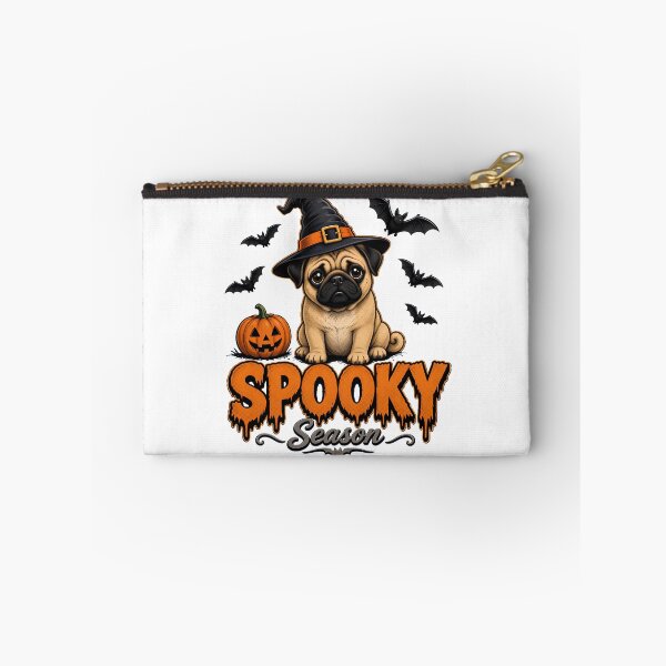Item preview, Spooky Season Witch Pug Halloween Art designed and sold by TshirtsOnline-.