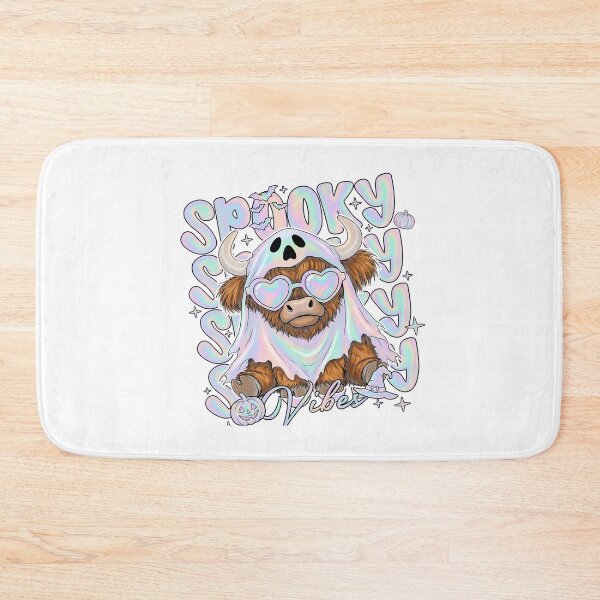 Item preview, Spooky Vibes Cute Ghost Highland Cow Halloween designed and sold by KroghDs.