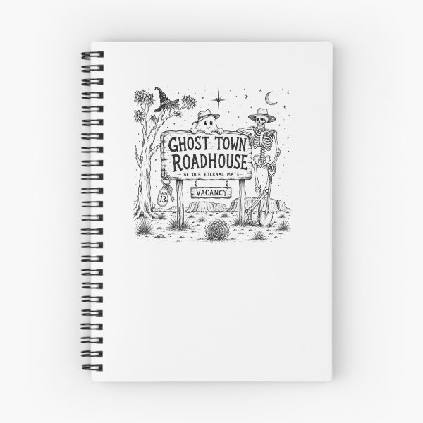 Item preview, Ghost Town Roadhouse Be Our Eternal Mate Skeleton Outback Halloween Aussie Roadhouse Cabin 13 Vacancy designed and sold by Yellowriversss.