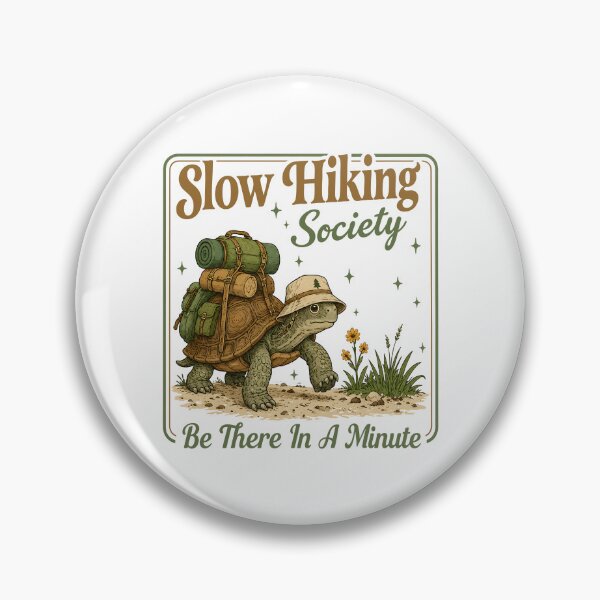 Item preview, Slow Hiking Society Turtle designed and sold by Poopielandia.