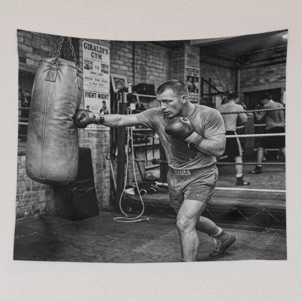 Item preview, Monochrome Boxer in gym designed and sold by Solomon-Ent-144.