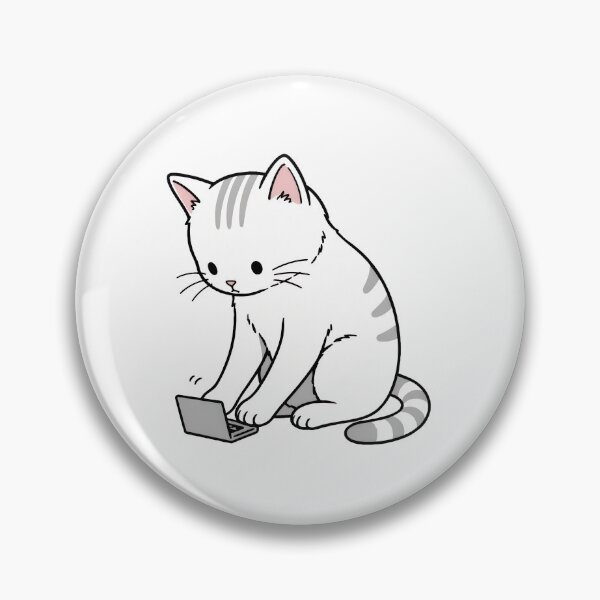 Artikelvorschau, Illustration eines niedlichen Kätzchens, das auf einem Laptop tippt entworfen und verkauft von SoyLamderma.