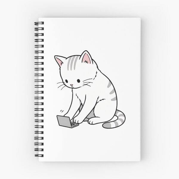 Item preview, Cute Kitten Typing on Laptop Illustration designed and sold by SoyLamderma.