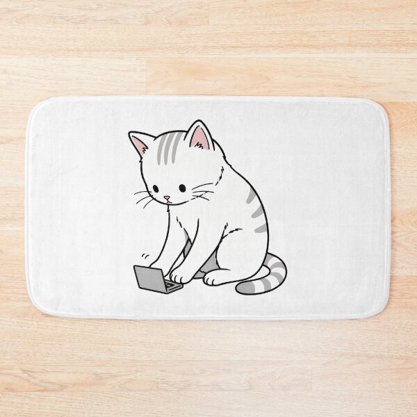 Item preview, Cute Kitten Typing on Laptop Illustration designed and sold by SoyLamderma.