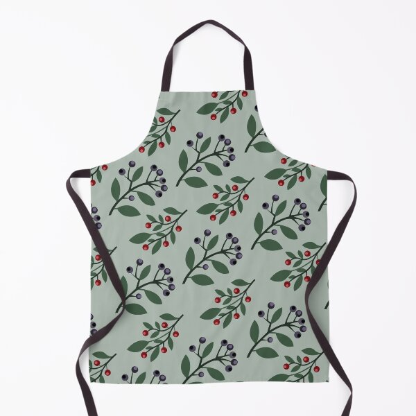 Item preview, Botanical Woodland Berries and Green Leaves Seamless Pattern designed and sold by ElenMart.