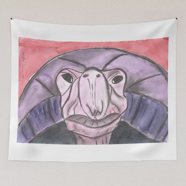 Item preview, Methusalem Tortoise, Pink, Charcoal & Watercolour designed and sold by Anke‘s Bazaar.