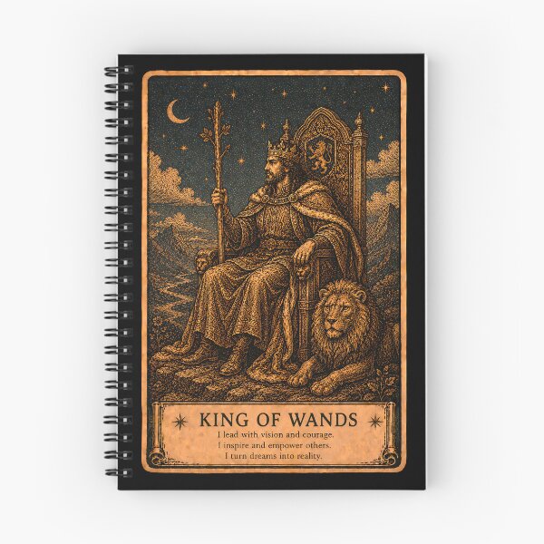 Item preview, King of Wands Tarot Card - Leadership, Vision & Ambition Art designed and sold by ArcanaAbsolute.