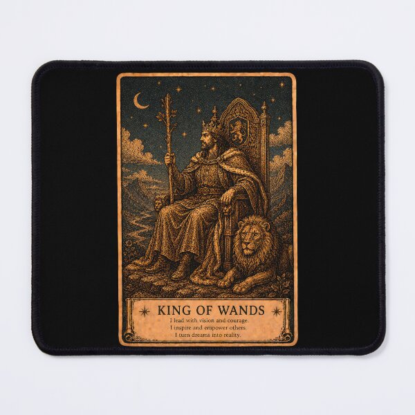 Item preview, King of Wands Tarot Card - Leadership, Vision & Ambition Art designed and sold by ArcanaAbsolute.