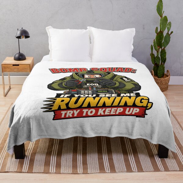 Item preview, Bomb Squad If You See Me Running Try To Keep Up EOD Technician Funny Gift designed and sold by CleverRaccoon.