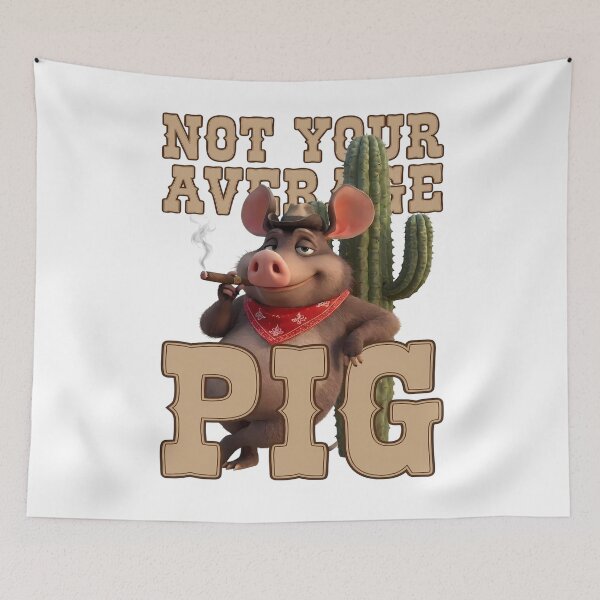 Item preview, Not Your Average Pig – Funny Javelina Collared Peccary designed and sold by Art-Arcade6.