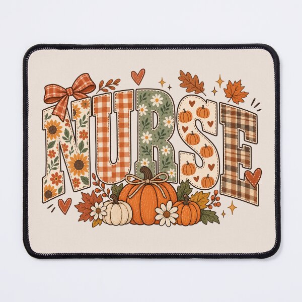 Item preview, Retro Fall Nurse Pumpkin, Autumn Nurse, Fall Gingham Pumpkin, Cute Girly Thanksgiving, Vintage Seasonal Nurse Gift designed and sold by Quiajia.