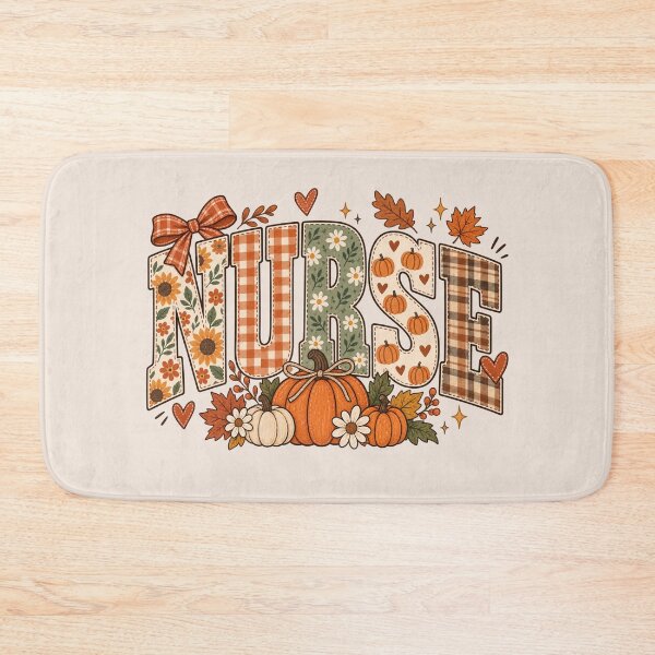 Item preview, Retro Fall Nurse Pumpkin, Autumn Nurse, Fall Gingham Pumpkin, Cute Girly Thanksgiving, Vintage Seasonal Nurse Gift designed and sold by Quiajia.
