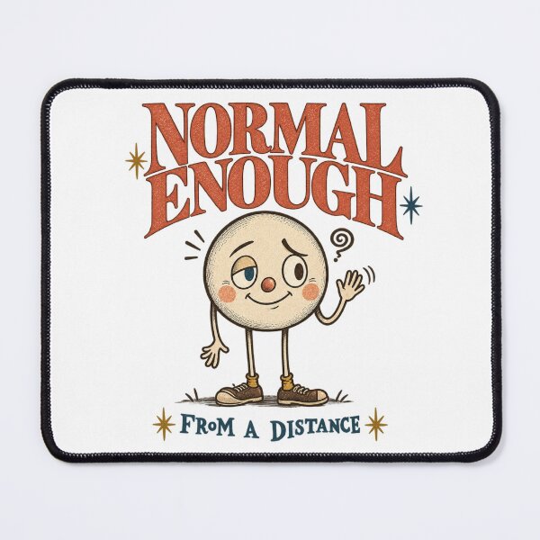 Item preview, Normal Enough From A Distance Retro Humor Shirt designed and sold by Golden Era Studio.