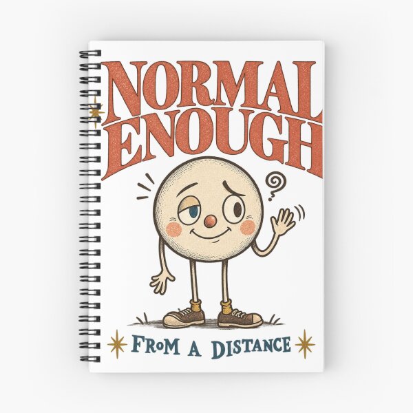 Item preview, Normal Enough From A Distance Retro Humor Shirt designed and sold by Golden Era Studio.