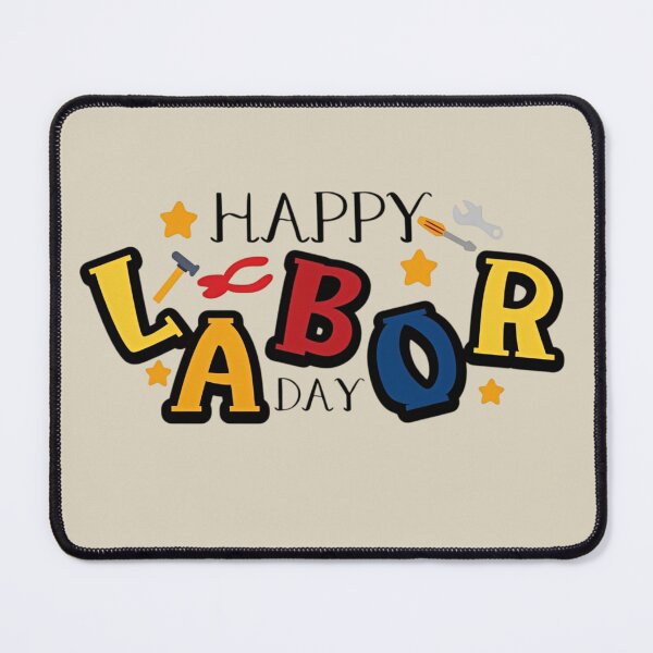 Item preview, Happy Labor Day Cute Work Tools Typography designed and sold by Bomebomst.
