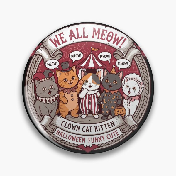 Item preview, We All Meow Funny Cute Halloween Clown Cats  designed and sold by Brexmore3.
