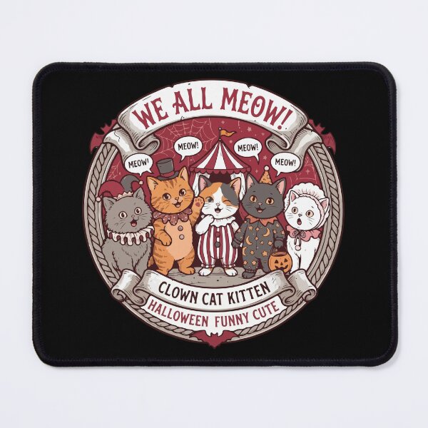 Item preview, We All Meow Funny Cute Halloween Clown Cats  designed and sold by Brexmore3.
