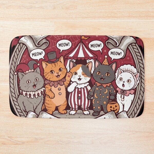 Item preview, We All Meow Funny Cute Halloween Clown Cats  designed and sold by Brexmore3.