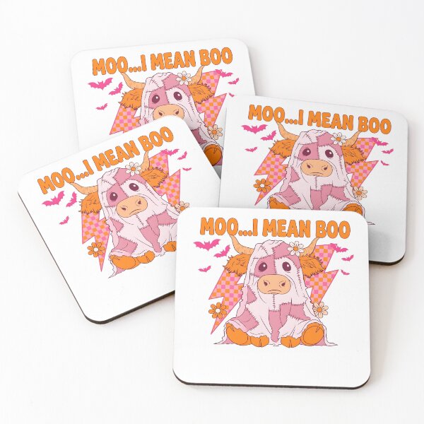 Item preview, Moo I Mean Boo Highland Cow Halloween Ghost designed and sold by KroghDs.
