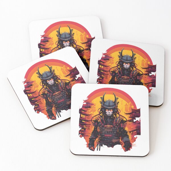 Item preview, Cyberpunk Samurai Watercolor Graphics designed and sold by SouthWestPrint.