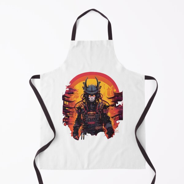Item preview, Cyberpunk Samurai Watercolor Graphics designed and sold by SouthWestPrint.