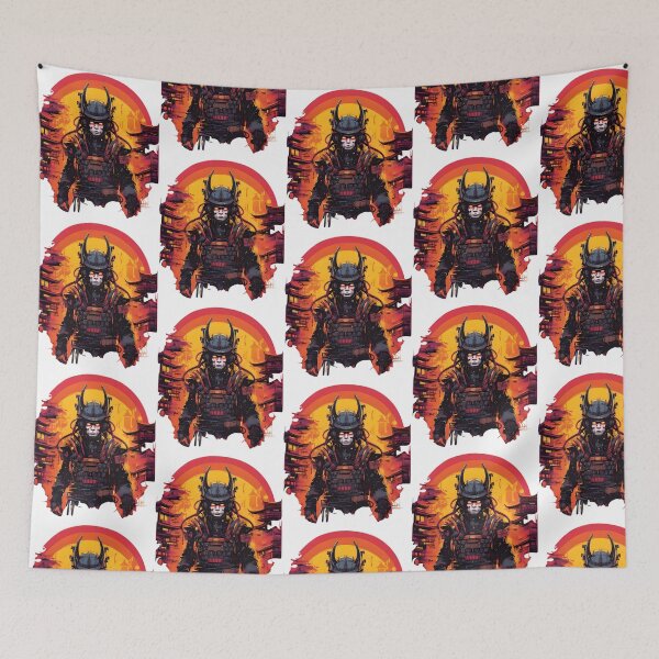 Item preview, Cyberpunk Samurai Watercolor Graphics designed and sold by SouthWestPrint.