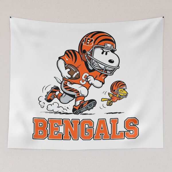 Item preview, Snoopy And Woodstock Cincinnati Football Action Fan designed and sold by DamianRoy88.