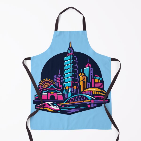 Item preview, Taipei City Skyline Neon Synthwave Taiwan Cyberpunk designed and sold by KungPowUnicorn.