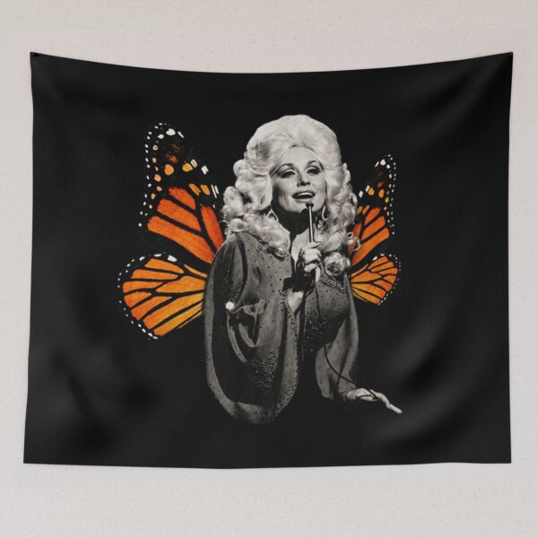 Item preview, Dolly Butterfly, vintage country music designed and sold by moonfullStudio.