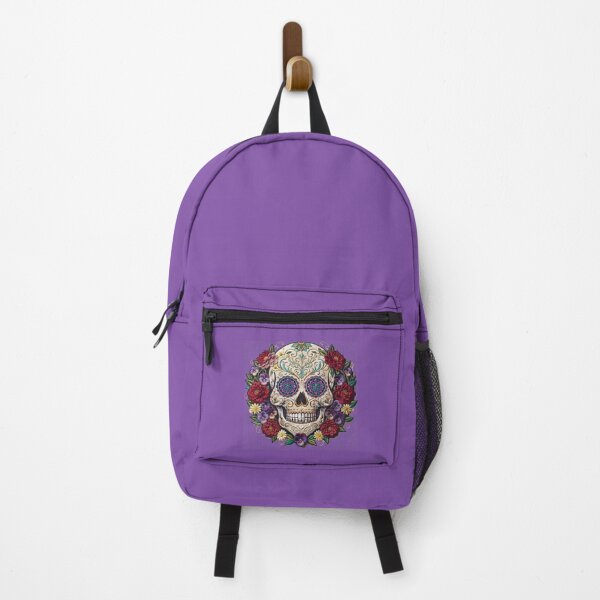 Item preview, Purple Embroidered sugar skull designed and sold by Anne Londez Studio.