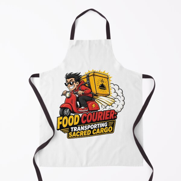 Item preview, Food Courier Transporting Sacred Cargo Delivery Driver Funny Gift designed and sold by CleverRaccoon.
