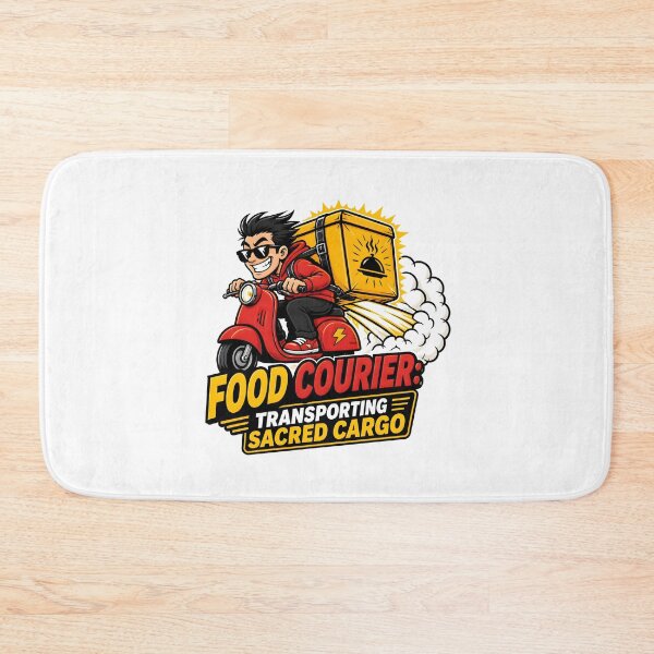 Item preview, Food Courier Transporting Sacred Cargo Delivery Driver Funny Gift designed and sold by CleverRaccoon.