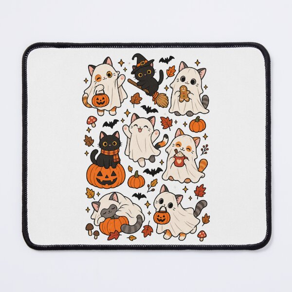 Item preview, Cute Ghost Cats Halloween Spooky Cat Trick Or Treat Witch Cat Pumpkin Kawaii Fall designed and sold by Yellowriversss.