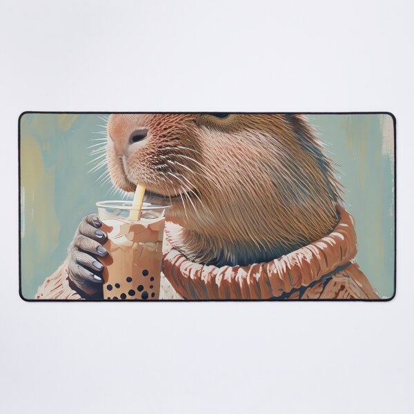 Item preview, Matcha & Knit Capybara designed and sold by ONYX Pixee.