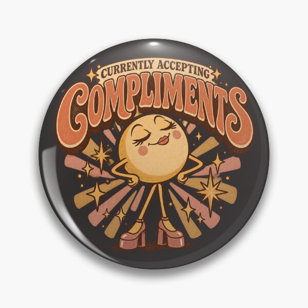 Item preview, Currently Accepting Compliments Retro Smiley designed and sold by Golden Era Studio.