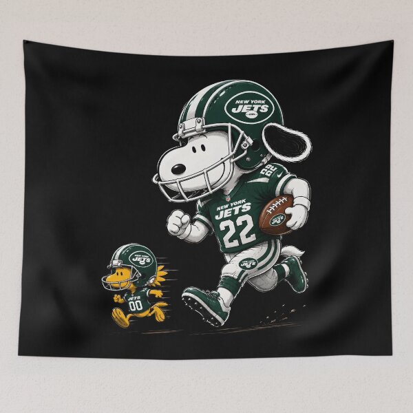 Item preview, New York Jets Funny Snoopy and Woodstock Players Football Team  designed and sold by Har-vee.