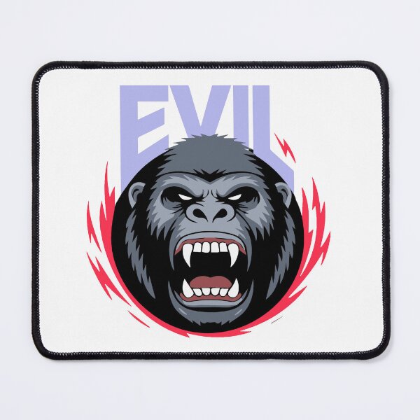 Item preview, Menacing Silverback Mascot Graphic: "EVIL" Primate Vector Illustration designed and sold by enzonarjasiha.