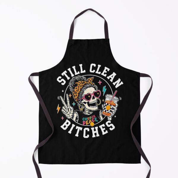 Item preview, Still Clean Bitches Messy Bun Skeleton Drinking Iced Coffee designed and sold by Trippy-Toad.