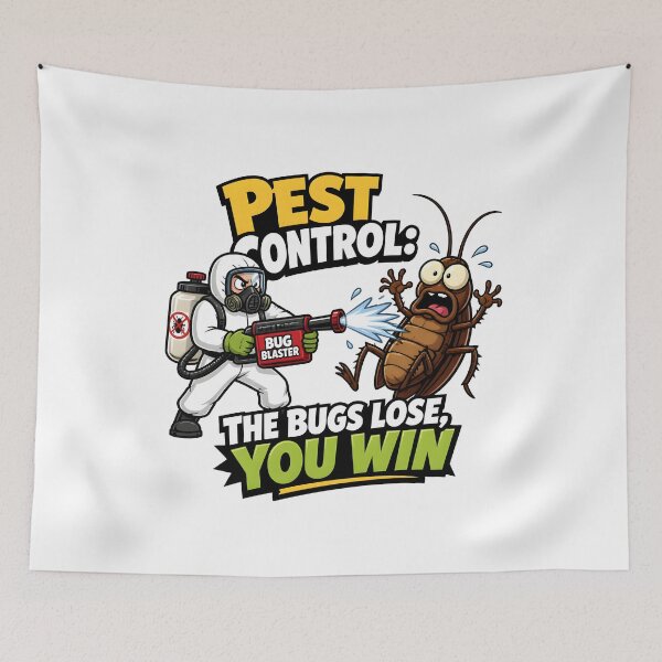 Item preview, Pest Control Tech The Bugs Lose You Win Exterminator Funny Gift designed and sold by CleverRaccoon.