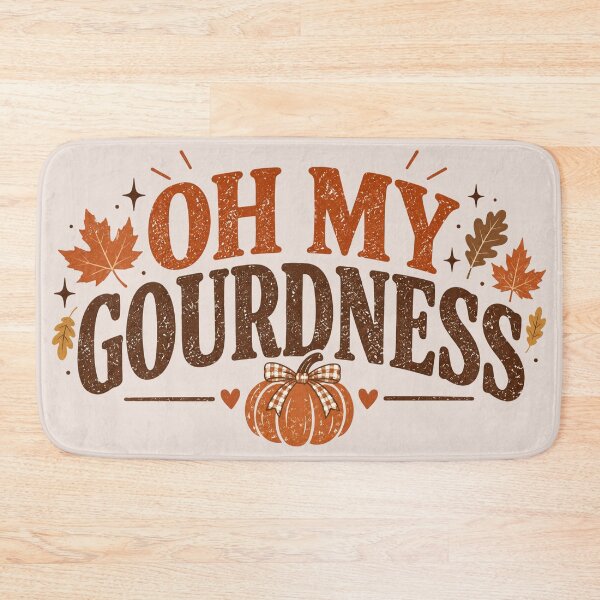 Item preview, Oh My Gourdness, Funny Fall Pumpkin Quote, Vintage Autumn, Retro Fall Aesthetic, Cute Pumpkin Season Thanksgiving Gift designed and sold by Quiajia.