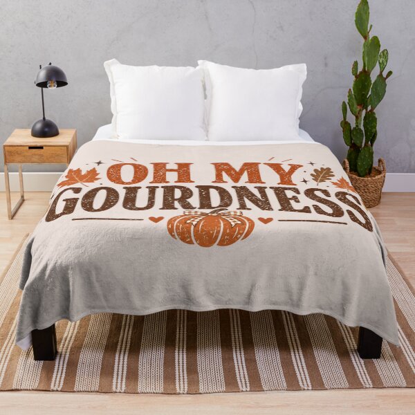 Item preview, Oh My Gourdness, Funny Fall Pumpkin Quote, Vintage Autumn, Retro Fall Aesthetic, Cute Pumpkin Season Thanksgiving Gift designed and sold by Quiajia.